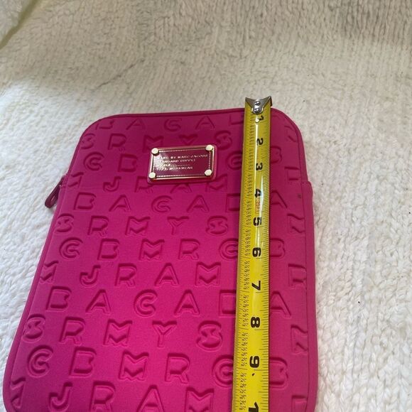 Marc  by Marc Jacobs Embossed Hot Pink Tablet Sleeve, padded IPad, tablet case